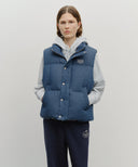 CLASSIC LOGO DENIM DOWN VEST IN DARK BLUE image 15