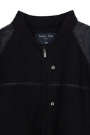 STUNNING POINT FAUX LEATHER JUMPER FOR MEN IN BLACK image 4