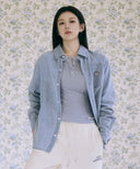 LOGO DENIM SHIRT IN LIGHT BLUE image 1