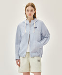CLASSIC LOGO HOODED PATTERN JACKET IN STRIPE image 1
