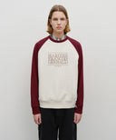 CLASSIC LOGO COLOR BLOCK RAGLAN SWEATSHIRT IN BURGUNDY image 11