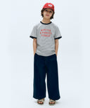 KIDS CULOTTE DENIM PANTS IN DARK BLUE image 1
