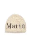 MATIN HAIRY KNIT BEANIE IN LIGHT BEIGE