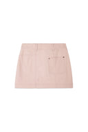 POCKET FOLDOVER WRAP MINI SKIRT IN INDIAN PINK image 12