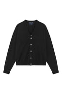 BACK LOGO SEE THROUGH CARDIGAN FOR MEN IN BLACK image 1