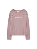 GLITTER SLIM LOGO KNIT TOP IN NAVY image 11