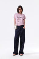 STUD POINT COLOR DENIM PANTS IN NAVY image 10