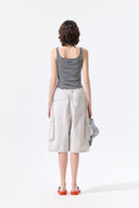 SQUARE NECK CROPPED TANK TOP IN BLACK image 7