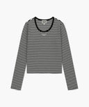 W DEEP NECK LONG SLEEVE IN BLACK image 6