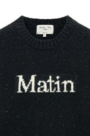 MATIN MIXED YARN KNIT PULLOVER IN DARK NAVY image 16