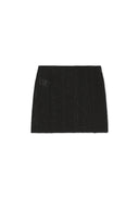 MESH LOGO WRAP MINI SKIRT IN BLACK image 1