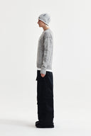MATIN MIXED YARN KNIT PULLOVER IN GRAY image 18