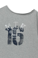 MTK 16 GRAFFITI LOGO ASYMMETRIC TOP IN GRAY image 4