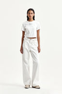 LABEL POINT LETTERING CROP TOP IN WHITE image 8