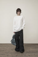 TUCK POINT LONG SLEEVE TOP FOR WOMEN IN WHITE image 8
