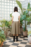 PINTUCK LAYERED SLIM CROP TOP IN WHITE image 8