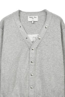 BACK LOGO SNAP BUTTON CARDIGAN IN BLACK image 3