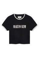 STUD LOGO RINGER TOP IN BLACK image 1
