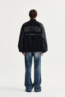 STUNNING POINT FAUX LEATHER JUMPER FOR MEN IN BLACK image 17