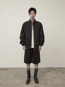 BACK POCKET GLITTER BERMUDA SWEATPANTS FOR MEN IN BLACK image 15