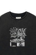 VINTAGE GRAFFITI ARTWORK TOP IN BLACK image 3