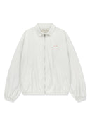 SMALL LOGO COTTON ZIP UP JUMPER IN WHITE image 14