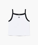 W COLOR BLOCK SQUARE NECK SLEEVELESS IN WHITE image 2