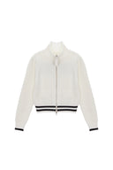 SPELL POINT STRIPE KNIT CARDIGAN IN IVORY image 2