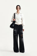 HIGH NECK EMBROIDERED LOGO ZIP UP FOR WOMEN IN IVORY image 18