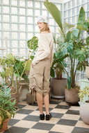 NYLON STRING HALF PANTS IN BEIGE image 10