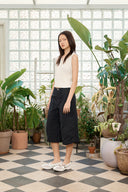 NYLON STRING HALF PANTS IN BLACK image 8