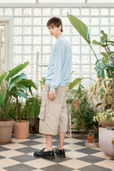 BACK LOGO SEE THROUGH CARDIGAN FOR MEN IN LIGHT BLUE image 8