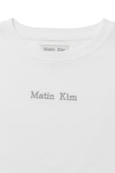 EMBROIDERY SMALL LOGO OVERSIZE TOP IN WHITE image 14