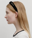REGULAR LOGO VELVET HAIR BAND IN BLACK image 12
