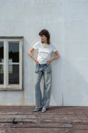 APPLIQUE LOGO PATCH TOP IN CREAM image 7