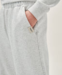 W BASIC FOLD-OVER SWEAT PANTS IN LIGHT HEATHER GREY image 20