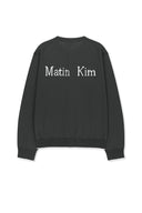 BACK LOGO SHEER CARDIGAN FOR MEN IN CHARCOAL GREY image 2