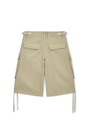 UTILITY CARGO BERMUDA PANTS IN BEIGE image 12