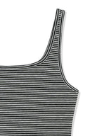 SQUARE NECK CROPPED TANK TOP IN BLACK image 13