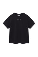 EMBROIDERY SMALL LOGO OVERSIZE TOP IN BLACK image 1