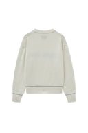 COLOR TRIM LINE LOGO PULLOVER IN IVORY image 2