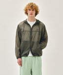 HOODED PACKABLE NYLON JACKET IN GRAY image 15