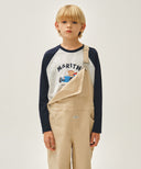 KIDS BEAR RAGLAN LONG SLEEVE TEE IN NAVY image 10