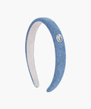 REGULAR LOGO SLIM DENIM HAIRBAND IN BLUE image 6