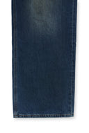 DIRTY WASHED DENIM PANTS FOR MEN IN BLUE image 4