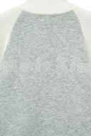 HIGH NECK RAGLAN KNIT ZIP UP FOR WOMEN IN IVORY image 13