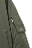 HIGH NECK BUTTON POINT ZIP UP JUMPER IN KHAKI image 4